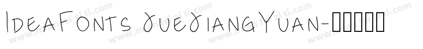 IdeaFonts JueJiangYuan字体转换